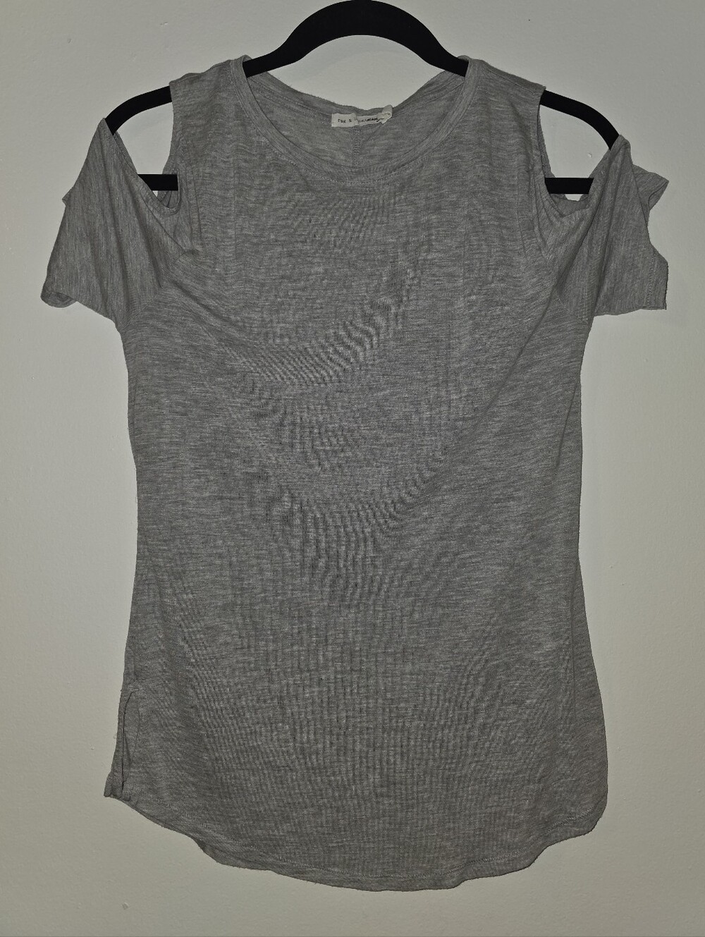 Rag & Bone Cold Shoulder Heather Gray Top Size XS
